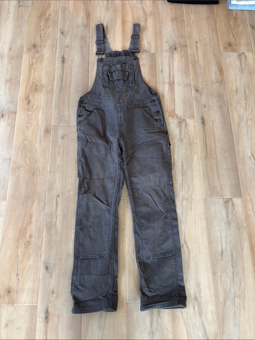 Dovetail Women's Gray Utility Overalls Jumpsuit